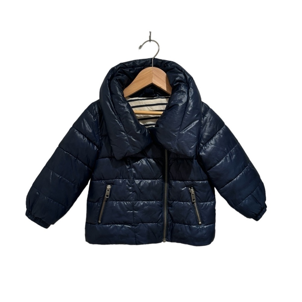 GAP KIDS blue padded moto jacket - size 2T